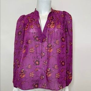 Ulla Johnson Constance Blouse in Magenta